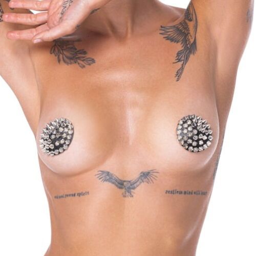 Bad Kitty Spikes Nipple Stickers Black Nipple Pasties from Nice 'n' Naughty