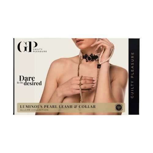 Guilty Pleasure Luminious Pearl Leash & Collar from Nice 'n' Naughty