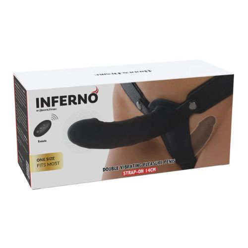 Hidden Desire Inferno Double Vibrating Strap On Black Silicone  from Nice 'n' Naughty