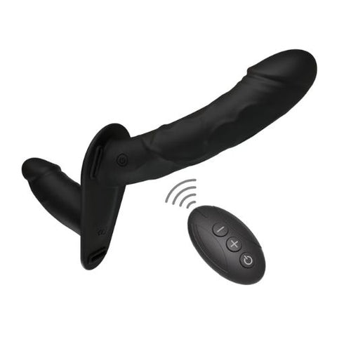 Hidden Desire Inferno Double Vibrating Strap On Black Silicone  from Nice 'n' Naughty