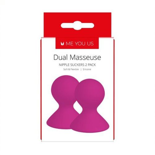 Me You Us Dual Masseuse Silicone Nipple Suckers 2 Pack Purple from Nice 'n' Naughty