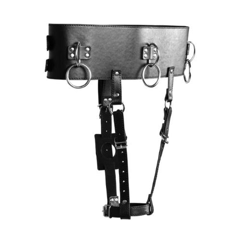 Ouch! Belt w Vibrator Holder Black from Nice 'n' Naughty