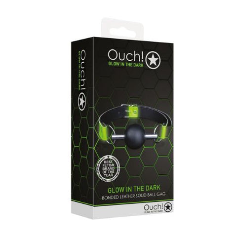 Ouch! Glow in the Dark Solid Ball Gag from Nice 'n' Naughty