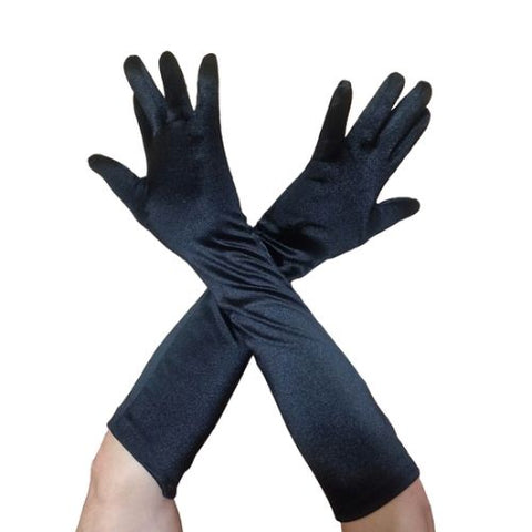 Pamela Mann Men's Long Satin Gloves Black from Nice 'n' Naughty