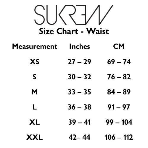 Sukrew Size Chart - Waist from Nice 'n' Naughty