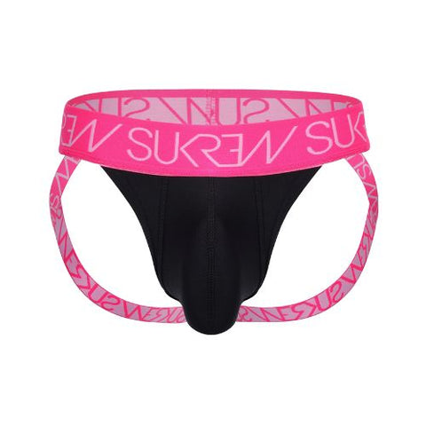 Sukrew Underground Jockstrap Underground Black/Electric Pink from Nice 'n' Naughty