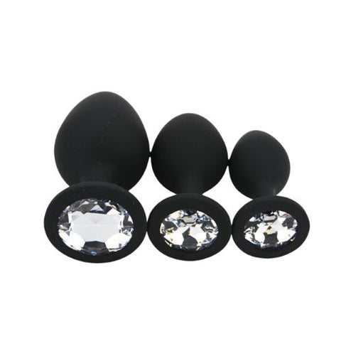 Toosh Silicone Butt Plug Set Black from Nice 'n' Naughty
