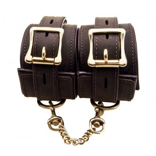 Bound Nubuck Leather Wrist Restraints