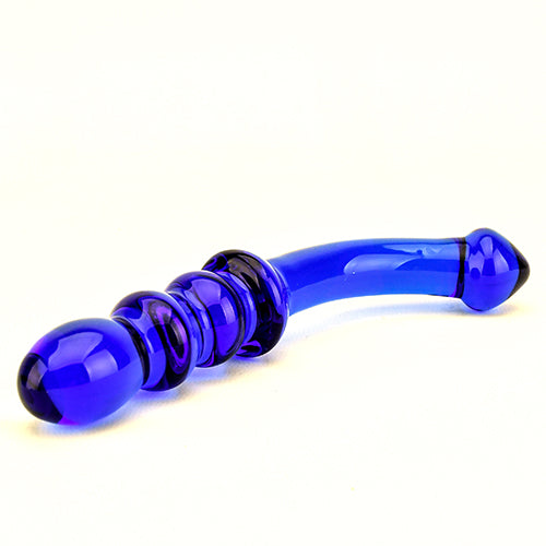 Spectrum by Loving Joy Ribbed G-Spot Glass Dildo