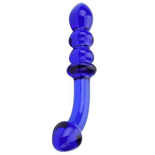 Spectrum by Loving Joy Ribbed G-Spot Glass Dildo